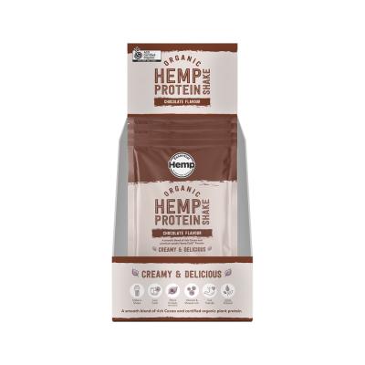 Hemp Foods Australia Organic Hemp Protein Shake Chocolate Sachet 35g x 7 Display